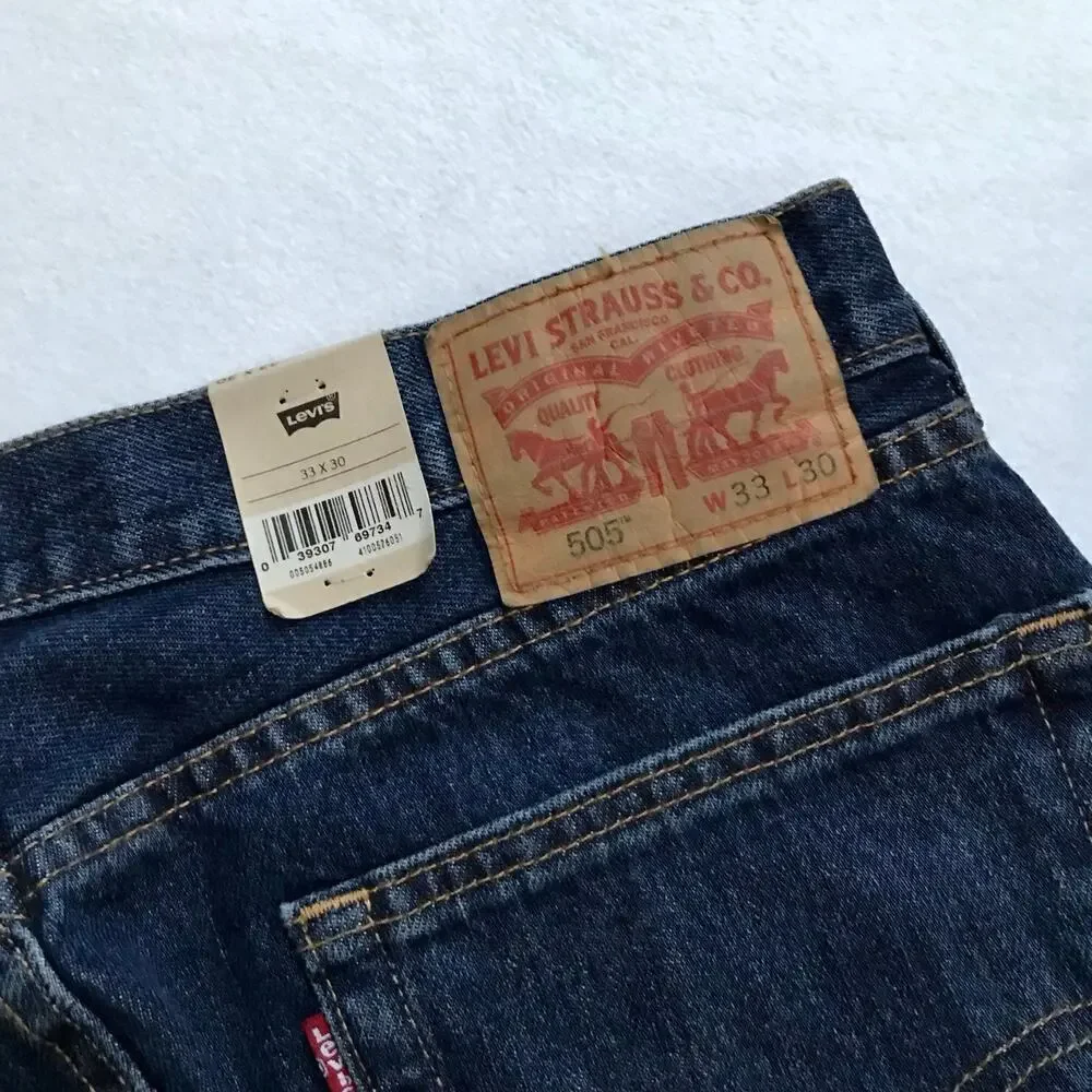 Levi's NWT 505 Medium Wash Straight Leg Jeans Men 40x32 *Pls See Description*